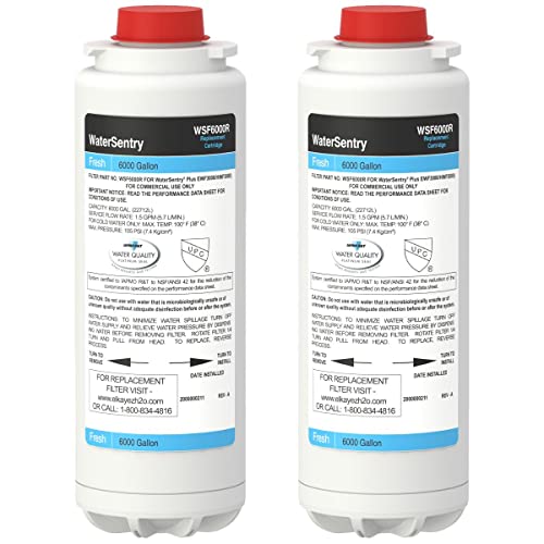 Elkay WSF6000R-2PK WaterSentry Fresh 6000 CTO Filter Replacement, 2-Pack , White