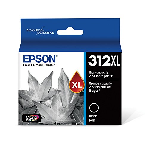 EPSON T312 Claria Photo HD -Ink High Capacity Photo Black -Cartridge (T312XL120-S) for select Epson Expression Photo Printers