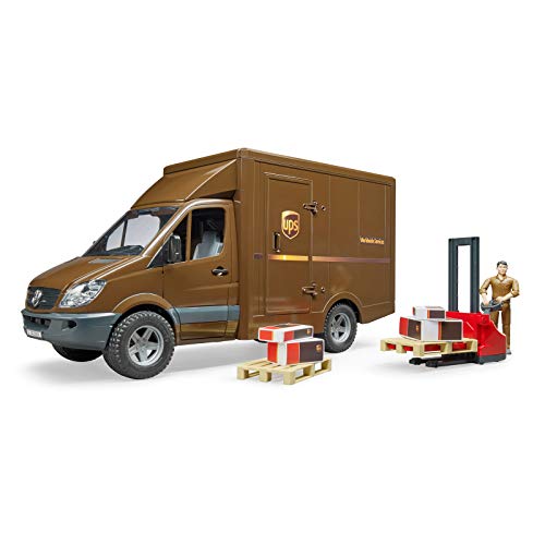Bruder MB Sprinter Ups with Driver and Accessories Vehicles-Toys