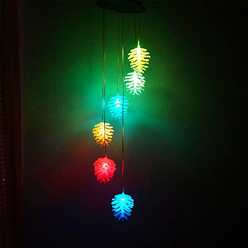 Color Changing Solar Power Wind Spinner Mobiles Light for Home Garden Patio Lawn Landscape Pond Pool Yard Decor, Pine Cones LED Night Light Hanging Lamp (Pine Cones) | The Storepaperoomates Retail Market - Fast Affordable Shopping