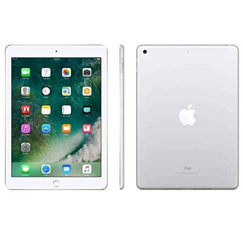 Apple iPad (5th Generation) WiFi , 128GB, Silver (2017 Model) (Renewed)