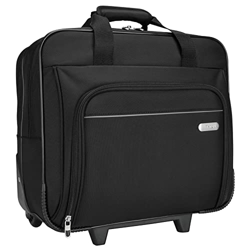 Rolling Laptop Case, 1200D Polyester, 16-1/2 x 7-1/2 x 14, Black