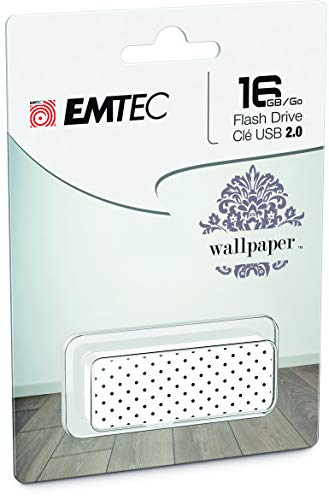 Emtec M700 Wallpaper Flash Drive,16GB,Black Dot, ECMMD16GM710WP11