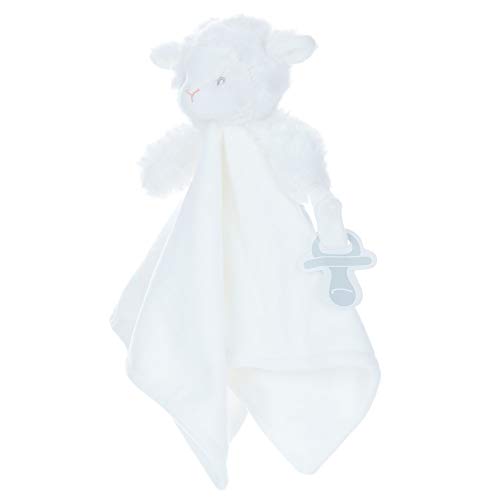 Carter’s Lamb Plush Stuffed Animal Snuggler Blanket – White