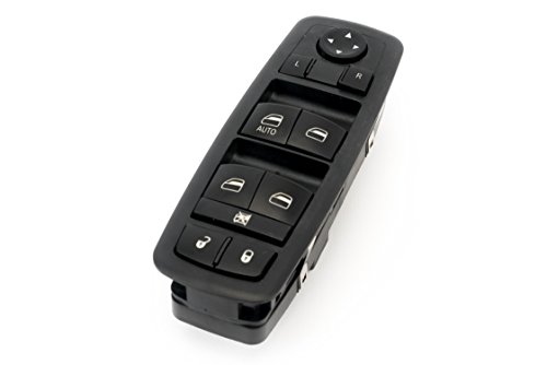 Driver Side Master Power Window Switch – Compatible with Dodge and Jeep Vehicles – 2008-2012 Nitro and Liberty, 2009-2010 Journey – Replaces Part 4602632AH, 4602632AF, 4602632AB, 4602632AG – 8 Pins