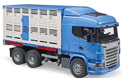 Bruder 03549 Scania R-Series Cattle Transportation Truck with 1 Cattle Vehicles – Toys