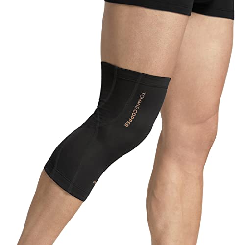 Tommie Copper Unisex Performance Compression Knee Sleeve – Black – Large