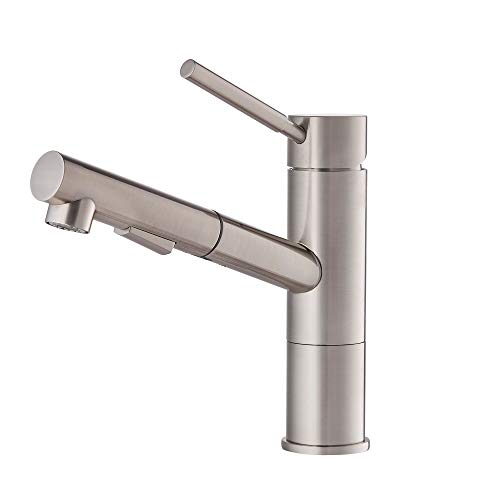 Kraus KPF-1750ST Axis Single Handle Pull Out Kitchen Faucet, 9 1/4 Inch, Stainless Steel