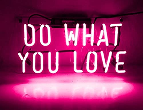Do What You Love Neon Sign Neon Signs Neon Lights Halloween Signs Neon Wall Signs Pink Neon Room Lights Custom Neon Words for Wall Bedroom Room Apartment Studio Party Christmas Decor