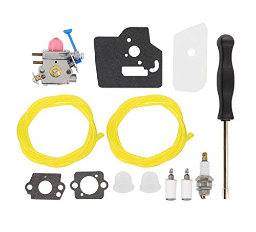 MOTOKU 128CD 128LD Carburetor Air Filter Tool Fuel Line Filter Carb Tune-up Kit For Husqvarna Trimmer Weed eater Wacker Edger 28cc 124L 125L 125LDX 128C 128L 128R for Poulan Replaces for Zama C1Q-W40A