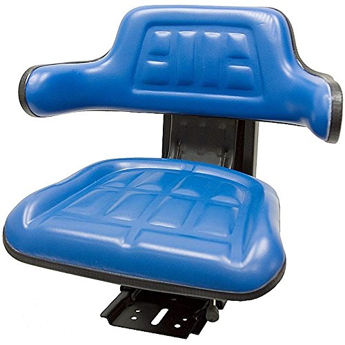 Blue TRAC SEATS Brand Waffle Style Universal Tractor Suspension SEAT with TILT FITS Ford/New Holland 2000 2310 2600 2610 2810 2910 (Same Day Shipping – GET IT Fast!! View Our Transit MAP)