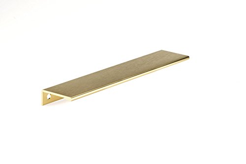 Richelieu Hardware BP9898192166 Lincoln Collection 7 9/16-in (192 mm) Center, Contemporary Edge Pull, Satin Gold