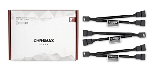Noctua NA-SYC1 chromax.Black, 4 Pin Y-Cables for PC Fans (Black)