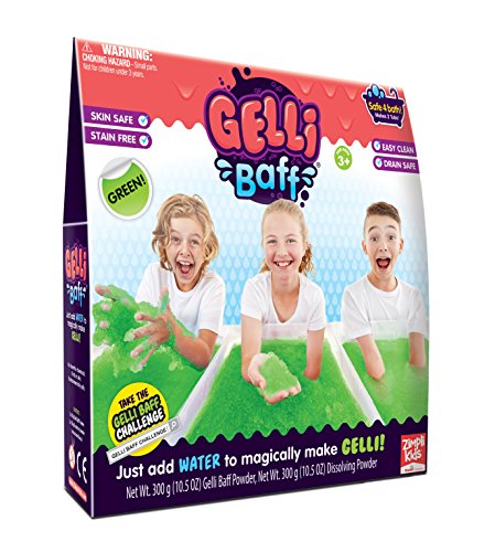 Zimpli Kids Gelli Baff – 2 Use Bath Gel Toy, Green, 600g, for 36 months to 9600 months