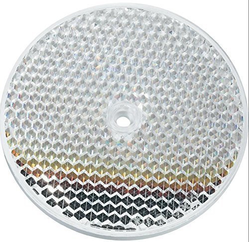 3.4“ Round German Reflector | Silver Mirror | Flat | Plastic | for USE with POLORIZED Super Retro-Reflective |PHOTOELECTRIC SENSORS | Photo Beam Sensor | Very HIGH LUMINANCE Factor 6000 X