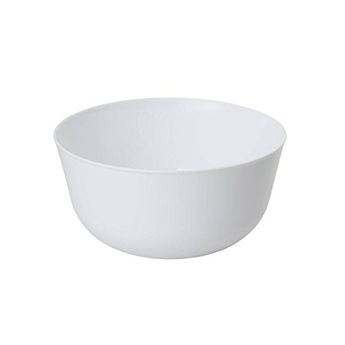 Trendables™ Premium Trend White Plastic Bowls, Disposable Food Grade Plastic Bowls – 40 Pack