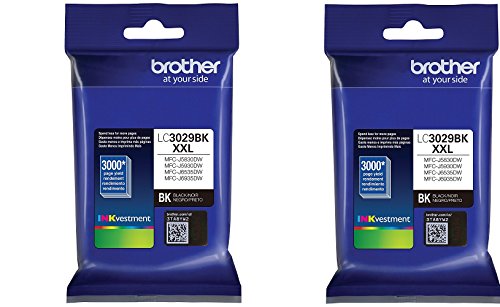 Brother Super High Yield Black Ink Cartridge EfzniY, 2Pack (LC3029BK)