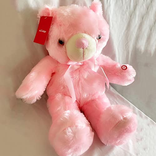 elfishgo Creative Light Up LED Inductive Teddy Bear Stuffed Animals Plush Toy Colorful Glowing Teddy Bear, 20- Inch(Pink) | The Storepaperoomates Retail Market - Fast Affordable Shopping