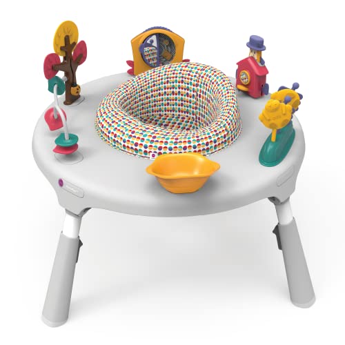 ORIBEL PortaPlay Baby Activity Center: Development Focused Toys. Foldable, Portable, and Transforms to a Play Table, Unisex (Wonderland Adventure, Gray)