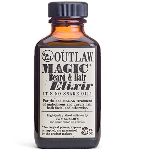 Outlaw’s Magic Natural Beard Oil – Smoky, Woody Cedar Beard Oil – Our Most Loved Beard Oil for all Beard Types – 3 oz Bottle – Outlaw