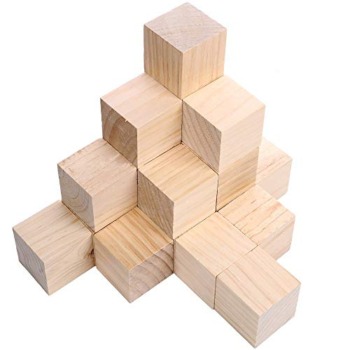 Supla 20pcs 2 inch Wooden Cubes Unfinished Wood Blocks for Wood Crafts, Wooden Cubes, Wood Blocks, Great for Baby Showers (20pcs) | The Storepaperoomates Retail Market - Fast Affordable Shopping
