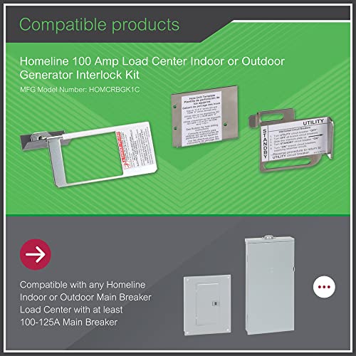 Square D – HOMCRBGK1C Homeline Generator Inter-Lock Kit, For Use on Outdoor 100A-125A Main Breaker Load Centers | The Storepaperoomates Retail Market - Fast Affordable Shopping