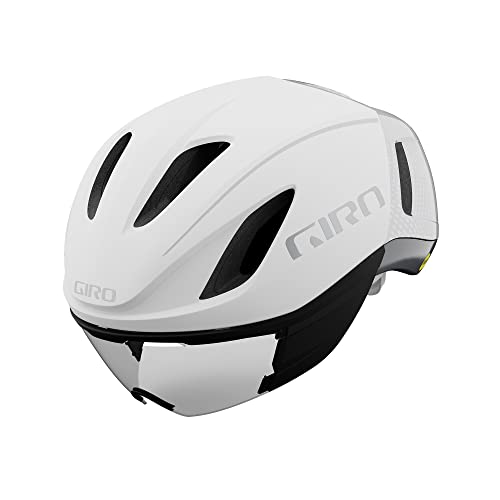 Giro Vanquish MIPS Adult Road Cycling Helmet – Matte White/Silver, Large (59-63 cm)