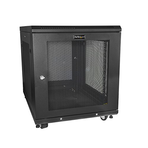 StarTech.com 19″ 12U Server Rack Cabinet – 4-Post Adjustable Depth 2 – 30″ Network Equipment Rack Enclosure w/Casters/Cable Management/1U Shelf/Locking Doors and Side Panels (RK1233BKM)