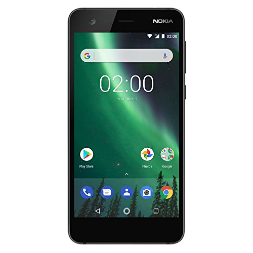 Nokia 2 – Android – 8GB – Dual SIM Unlocked Smartphone (AT&T/T-Mobile/MetroPCS/Cricket/H2O) – 5″ Screen – Black – U.S. Warranty