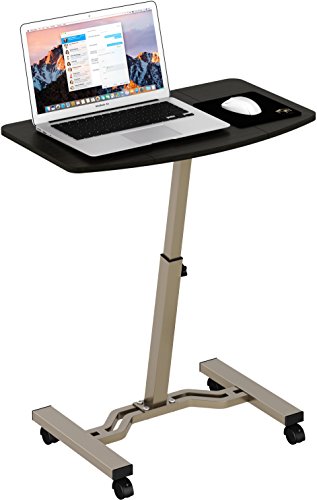 Le Crozz Height Adjustable Mobile Laptop Stand Desk Rolling Cart, Height Adjustable from 28” to 33”