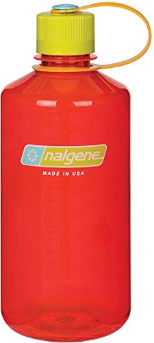 Nalgene Tritan Narrow Mouth BPA-Free Water Bottle, Pomegranate, 32 oz