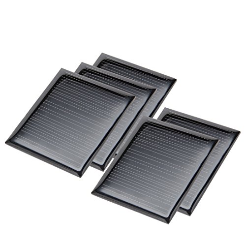 uxcell 5Pcs 5V 60mA Poly Mini Solar Cell Panel Module DIY for Phone Light Toys Charger 50mm x 43mm