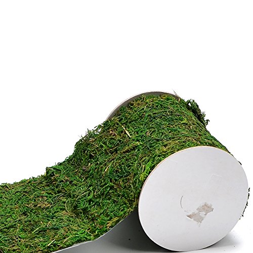 BYHER Roll of Green Moss for Fairy Gardens Wedding Other Arts and Crafts (10x120cm (4″ W x 48″ L))