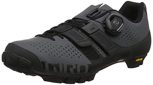 Giro Code Techlace Mens Mountain Cycling Shoe − 46, Dark Shadow/Black (2020)
