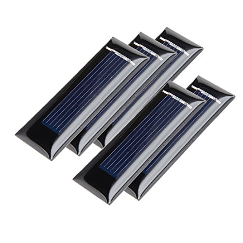 uxcell® 5Pcs 0.5V 100mA Poly Mini Solar Cell Panel Module DIY for Phone Light Toys Charger 53mm x 18mm
