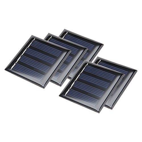 uxcell® 5Pcs 2V 80mA Poly Mini Solar Cell Panel Module DIY f Phone Light Toys Charger 53.5mm x 53.5mm