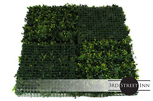 Milltown Merchants Artificial Hedge – Outdoor Artificial Plant – Great Boxwood and Ivy Substitute – Sound Diffuser Privacy Fence Hedge – Topiary Greenery Panels (12, English Garden) | The Storepaperoomates Retail Market - Fast Affordable Shopping