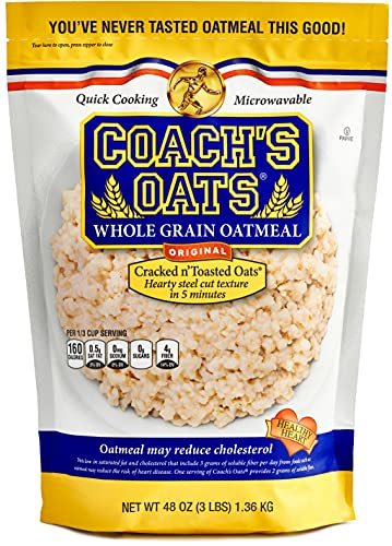 Coach’s Oats 100% Whole Grain Oatmeal, 3 Pound