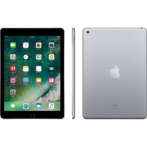 Apple iPad 9.7 with WiFi, 128GB- Space Gray (2017 Model) – (Renewed)