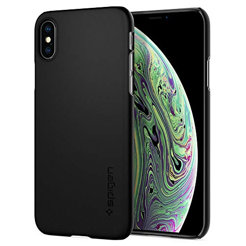 Spigen Thin Fit Designed for iPhone Xs Case (2018) / Designed for iPhone X Case (2017) – Matte Black
