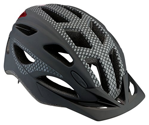 Schwinn Beam LED Lighted Bike Helmet with Reflective Design for Adults, Featuring 360 Degree Comfort System with Dial-Fit Adjustment, Matte Black