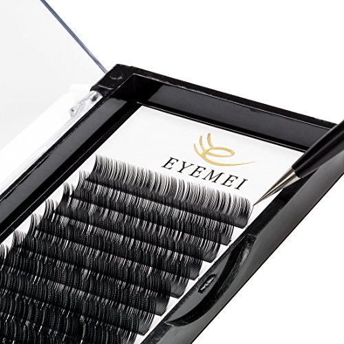 Eyelash Extensions Individual Lashes 0.20mm C Curl 8-15mm Mink Eyelash Extension Supplies Lash Extensions Professional Salon Use Black False Lashes Mink Lashes Extensions by EYEMEI (0.20-C-MIXED)