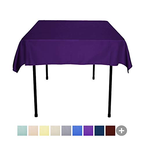 YLZYAA Tablecloth – 54 x 54 Inch -Purple-Square Polyester Table Cloth, Wrinkle,Stain Resistant – Great for Buffet Table, Parties, Holiday Dinner & More