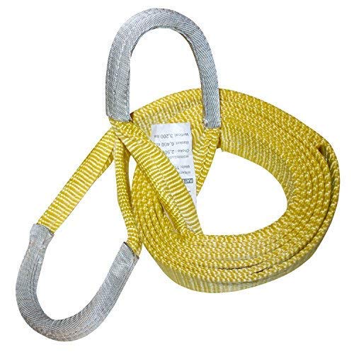 2″ x 12′ 1-Ply Nylon Recovery Tow Strap – 20,000 lbs – 8″ Cordura Eyes – Great Snatch Strap for ATVs, Snowmobiles & More!