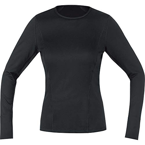 GORE WEAR Women’s M W Base Layer Long Sleeve Shirt, Black, S/4-6