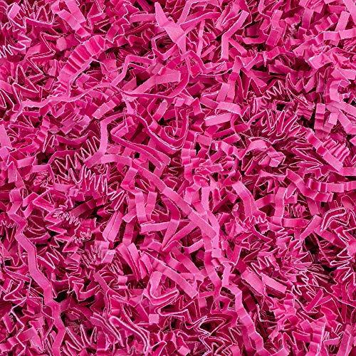 MagicWater Supply Crinkle Cut Paper Shred Filler (1/2 LB) for Gift Wrapping & Basket Filling – Pink