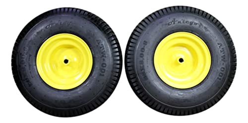 (Set of 2) 20×10.00-8 Tires & Wheels 2 Ply for Lawn & Garden Mower Turf Tires