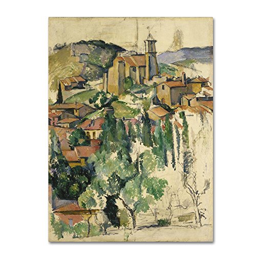The Village Of Gardanne by Cezanne, 18×24-Inch Canvas Wall Art