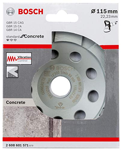 Bosch Professional Diamond Cup Wheel Standard for Concrete (for Concrete, 115 x 22,23 x 3 mm, Accessories for Angle Grinders)