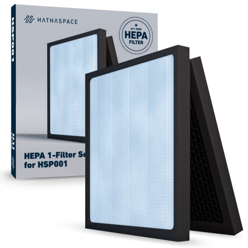 HATHASPACE Air Purifier HEPA Filter Replacement – Certified Filters for HSP001 Smart Purifiers – Easy to Install, Improved Air Quality – 1 Set, H11 True HEPA